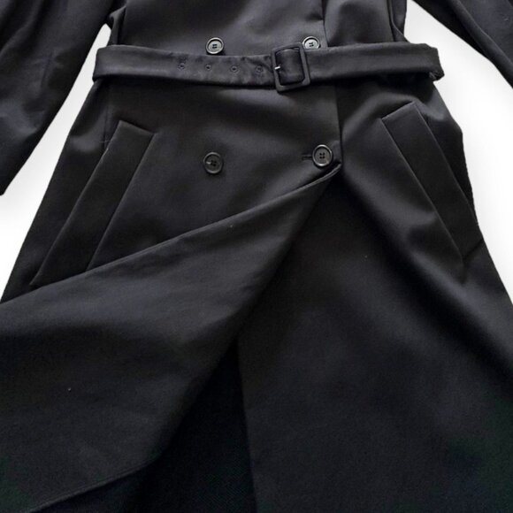 Miu Miu Fall Winter 2007 Black Belted Trench Coat Size 42 IT / US 6 - Picture 9 of 13